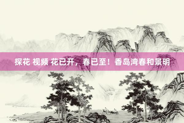 探花 视频 花已开，春已至！香岛湾春和景明